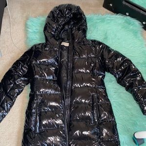 Black puffer coat
